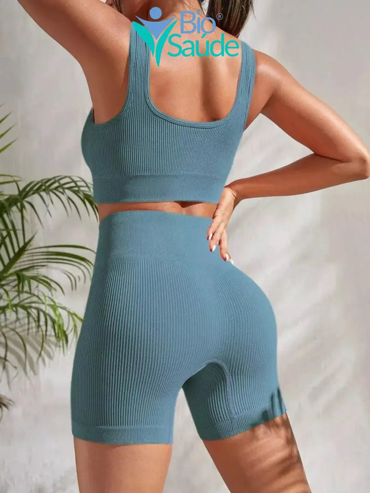 Conjunto de Yoga 2 Peças Esporte Feminino Conjunto de Yoga 2 Peças