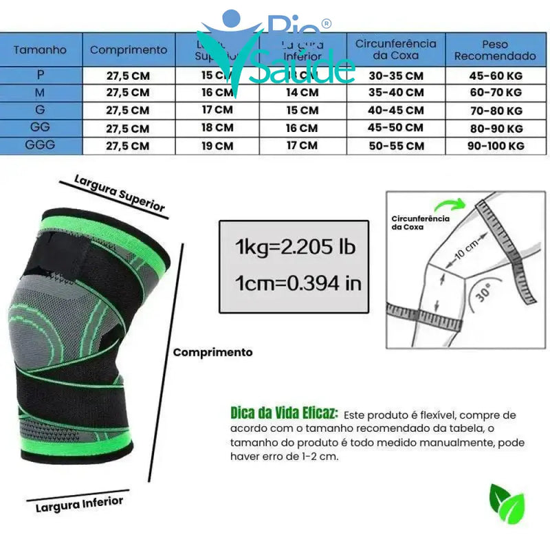 Joelheira de Compressão Ortofix (LEVE 2 E ECONOMIZE) Joelheira Compressão Ortofix