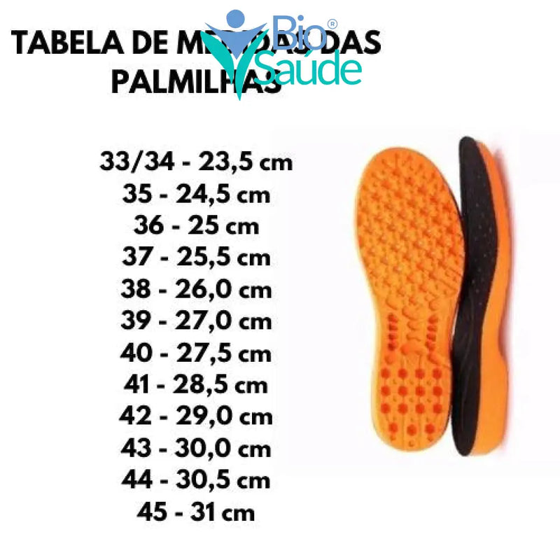 Kit 2 Pares de Palmilha Ortopédica em Gel Anatômica Palmilha Ortopédica