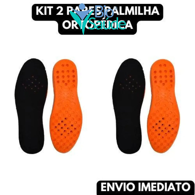 Kit 2 Pares de Palmilha Ortopédica em Gel Anatômica Palmilha Ortopédica