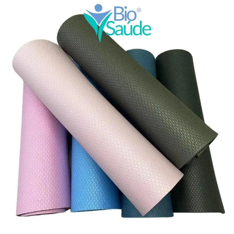 Kit 2 Tapetes Colchonetes Yoga Pilates Fitness Ginástica - 1m x 50cm x 10mm (Compre 1 Leve 2) Kit 2 Tapetes Colchonetes