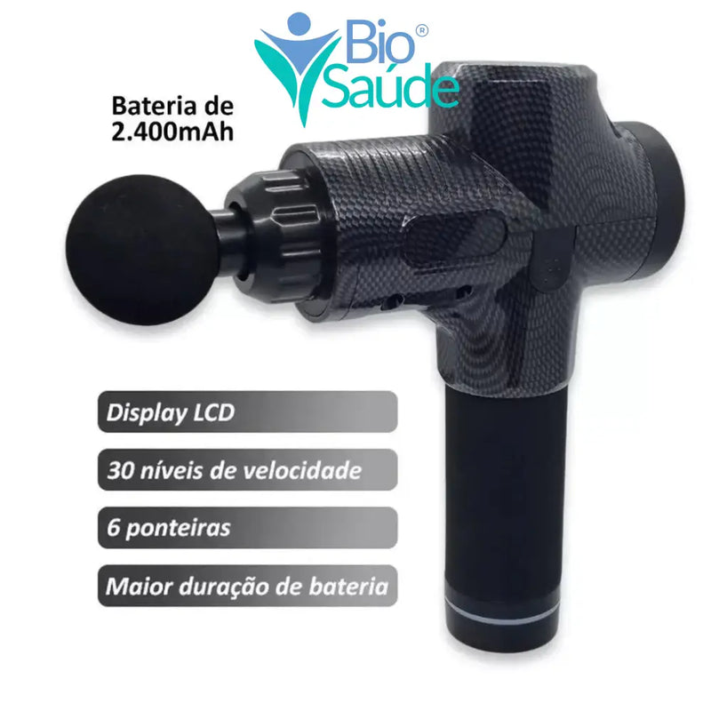 Pistola Massageadora Elétrica Profissional Velocidade 30x Pistola Massageadora Elétrica Profissional Velocidade 30x